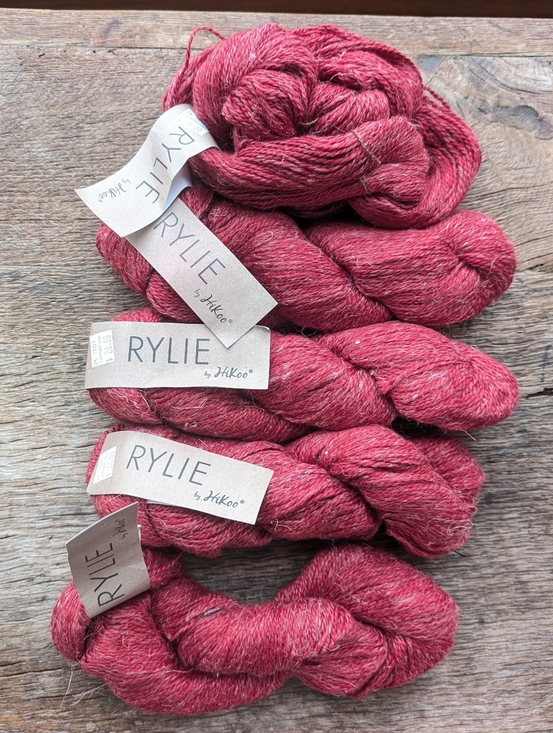 hikoo Other - RYLIE by Hikoo Yarn 5 Skeins Rich Rose Raspberry Red